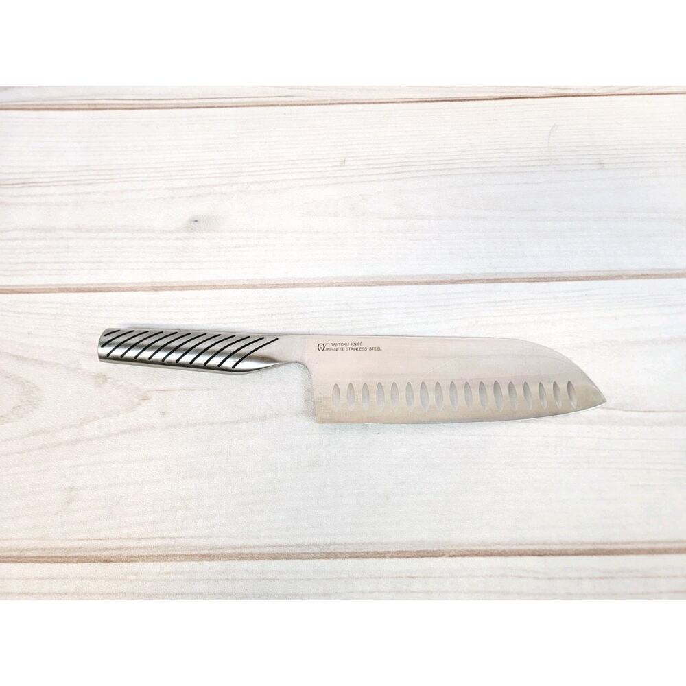 RAZOR SHARP O9 Japanese ALL METAL SS Santoku 7" Chef Knife Global Style